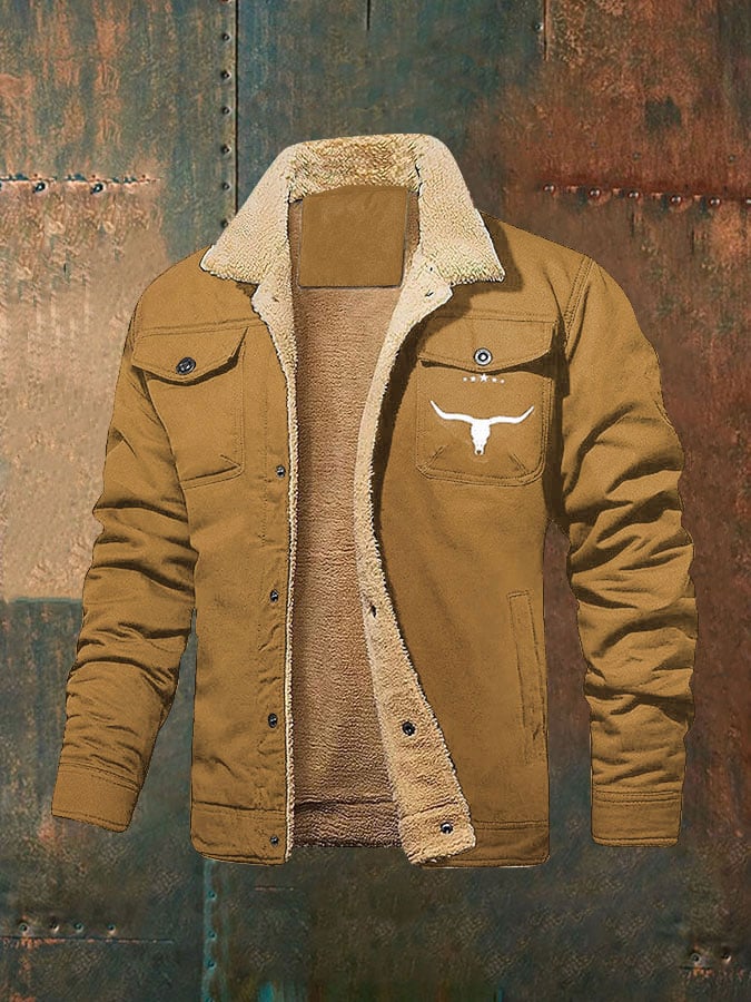 Marco® | Herren Retro Western Winter Fleecejacke