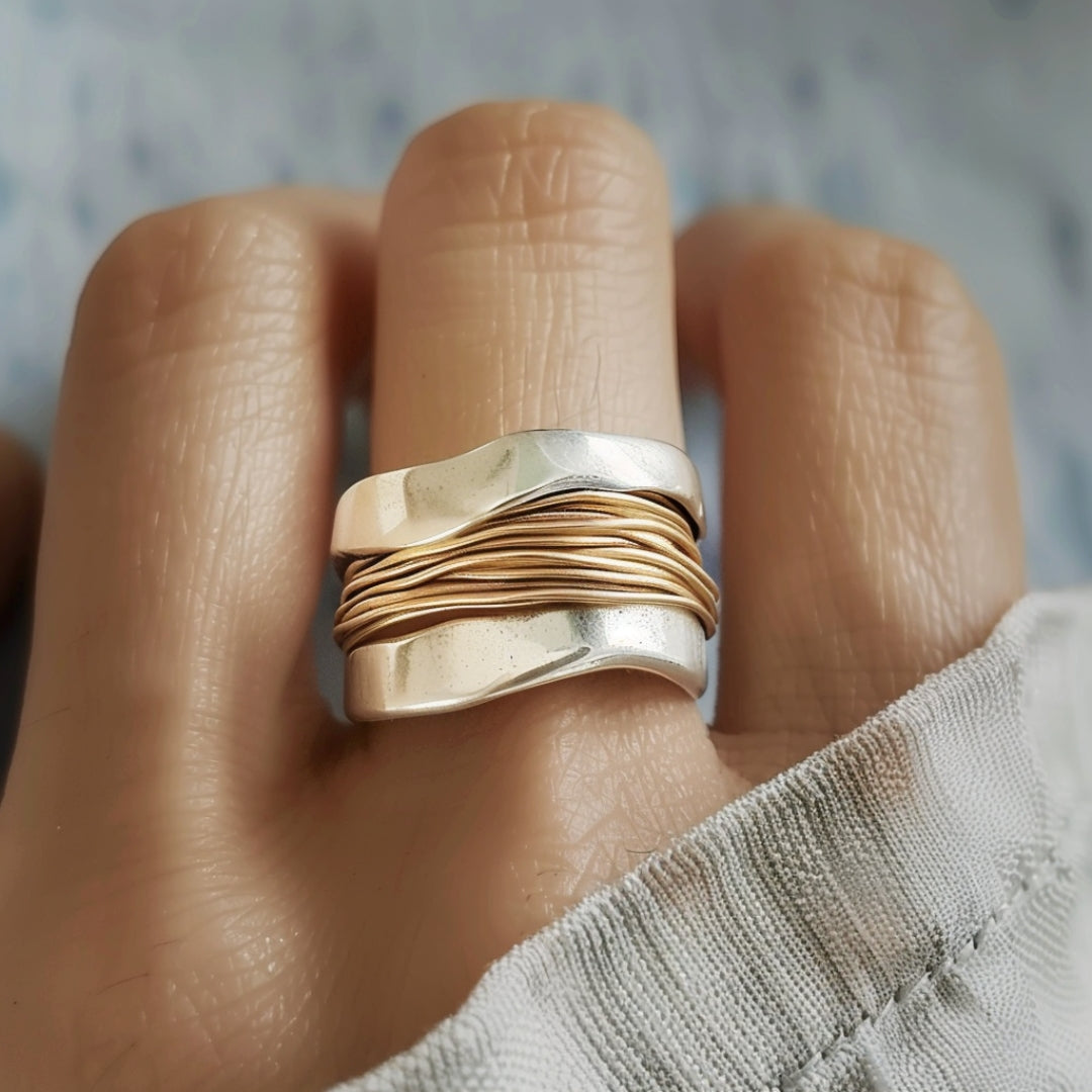 Lavinia® | Ring aus vergoldetem Silberdraht