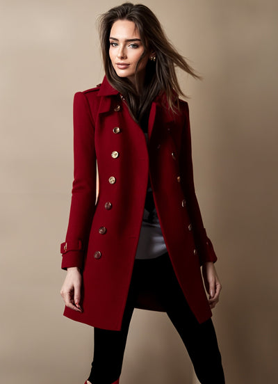 Ilaria® | Trenchcoat Doppelknopf Linda