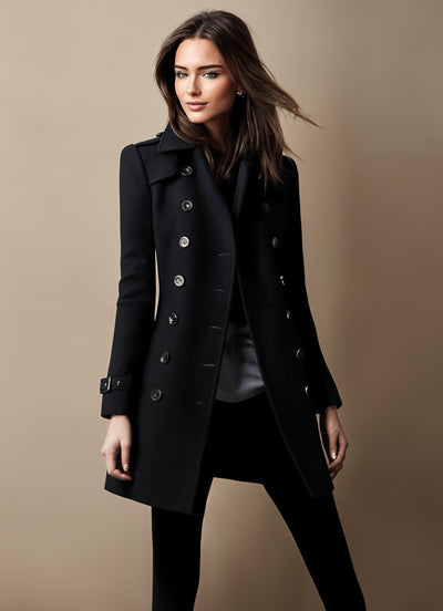 Ilaria® | Trenchcoat Doppelknopf Linda