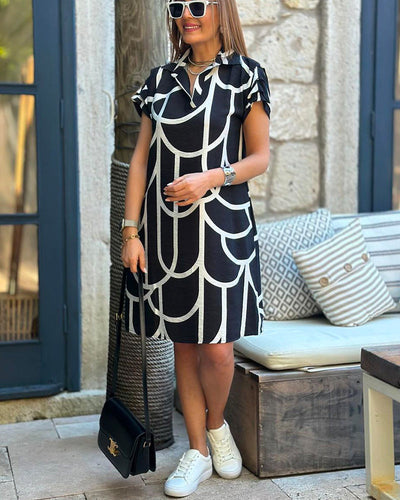 Anne - Polokleid mit grafischem Druck