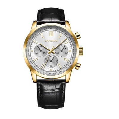 Alfred® | Militär Sport Casual Leder Quarz Uhr