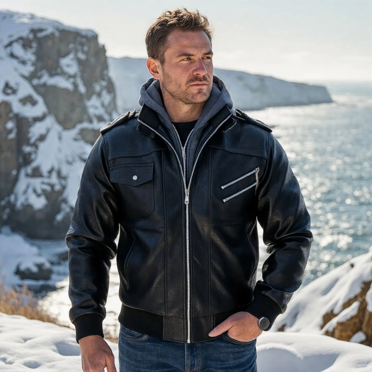 Fabian® | Handgefertigte Lederjacke für Herren