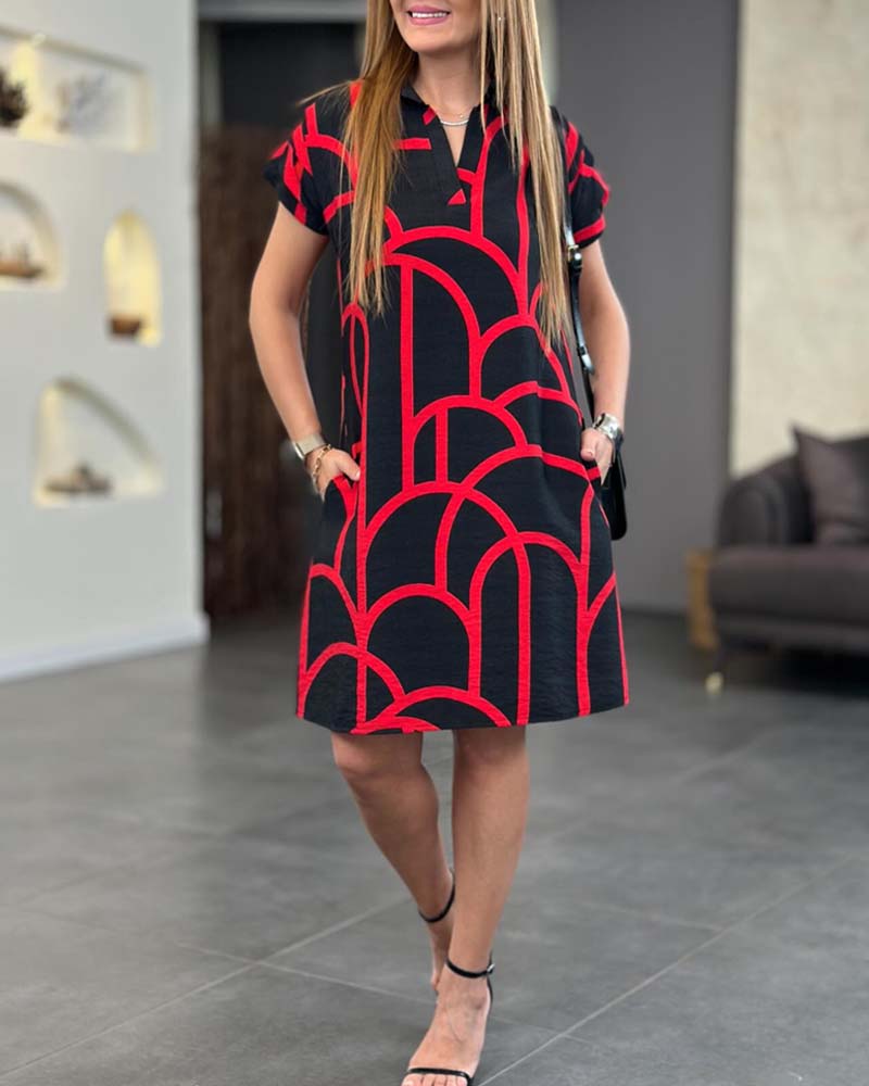Anne - Polokleid mit grafischem Druck