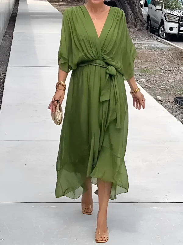 Bernadette® | Zeitlose Wickel Midi Kleid