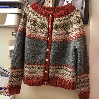 Aurora® | Jacquard-Pullover mit Knöpfen