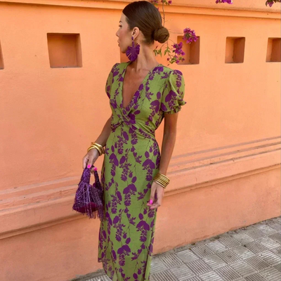 Monica - Elegantes Blumenkleid