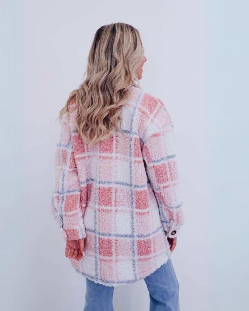 Cornelia® | Karierte Fleecejacke