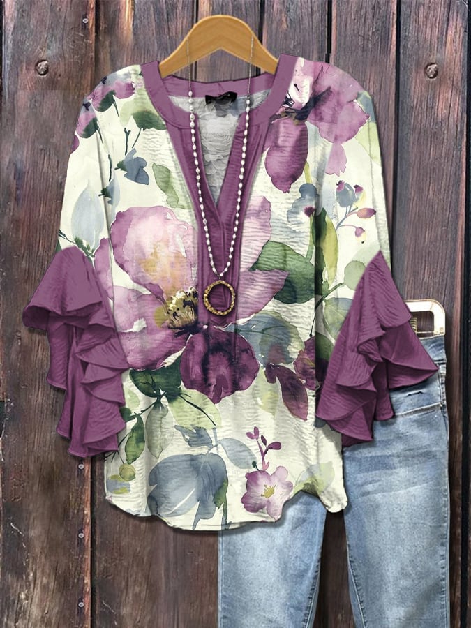 Irma® | Aquarell Blumenbluse