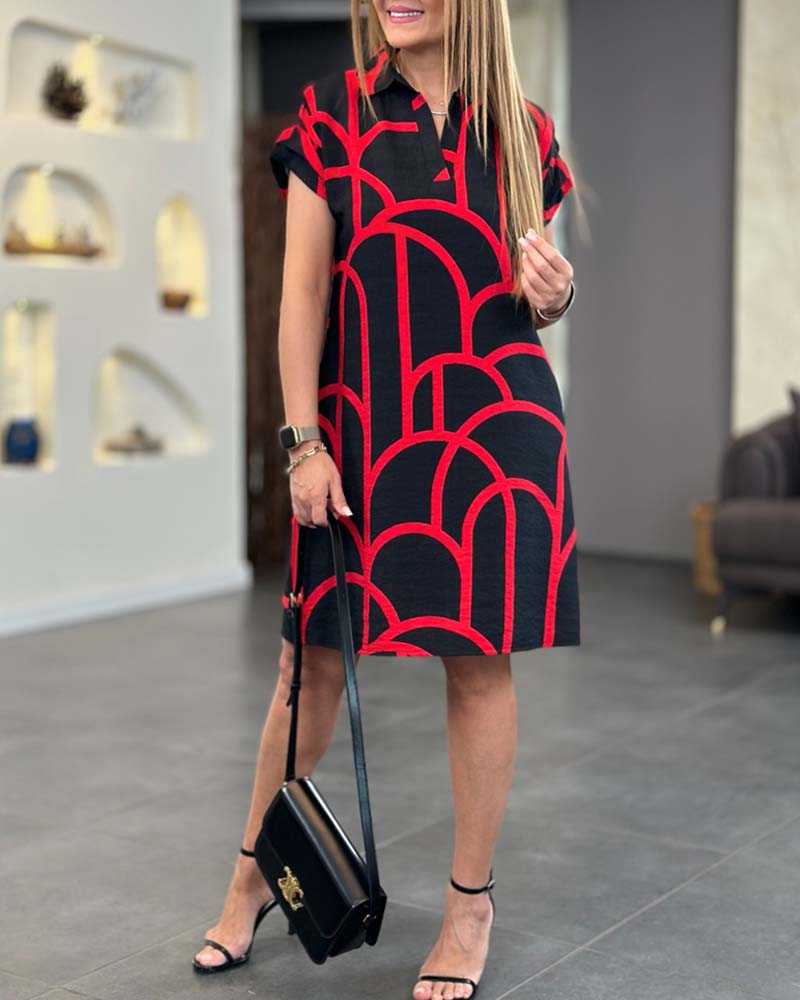 Anne - Polokleid mit grafischem Druck