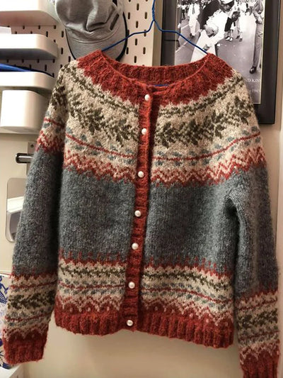 Aurora® | Jacquard-Pullover mit Knöpfen