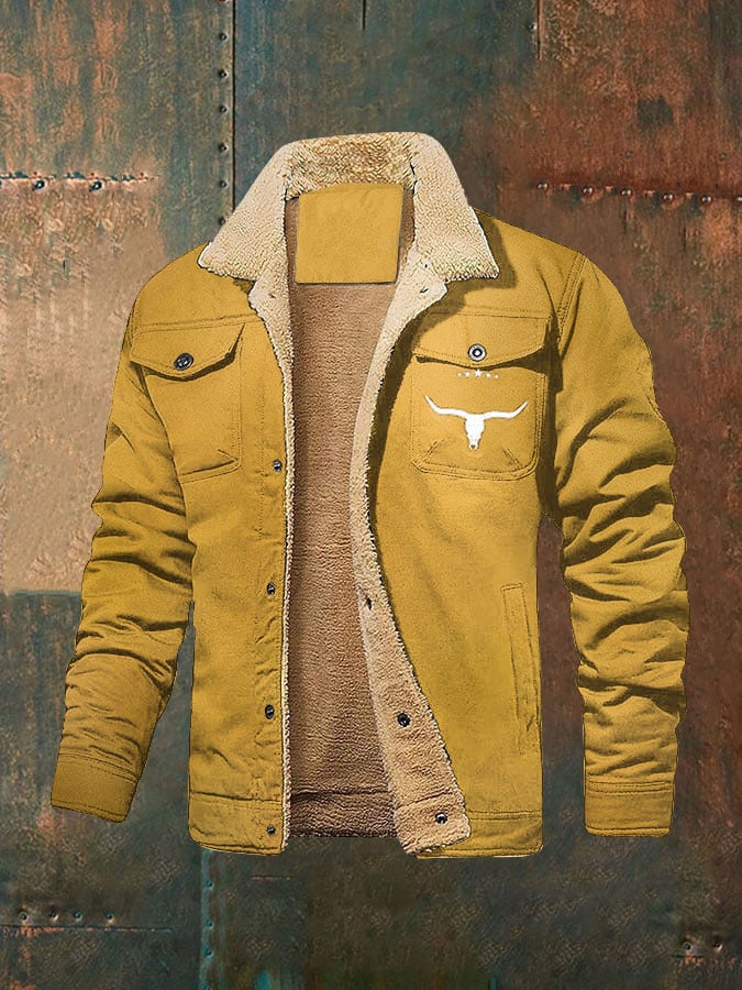 Marco® | Herren Retro Western Winter Fleecejacke