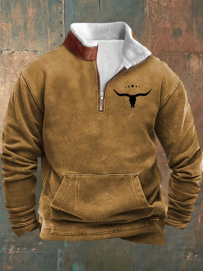 Daniel® | Herren Vintage Western Druck Langarm Sweatshirt
