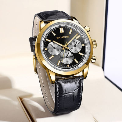 Alfred® | Militär Sport Casual Leder Quarz Uhr