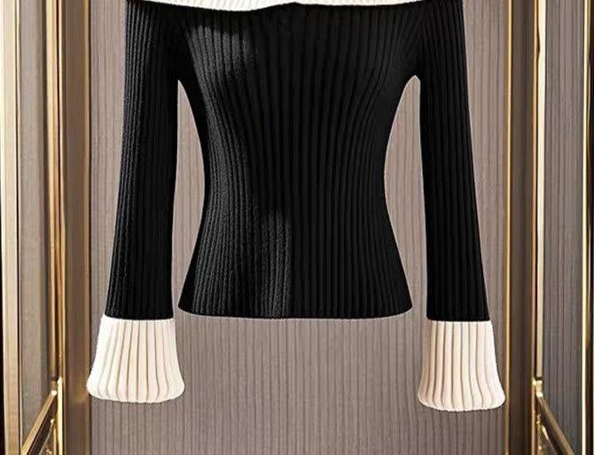 Bianca® | Pullover mit Farbblock in Weiß und Schwarz