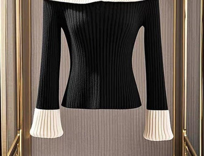 Bianca® | Pullover mit Farbblock in Schwarz und Weiß