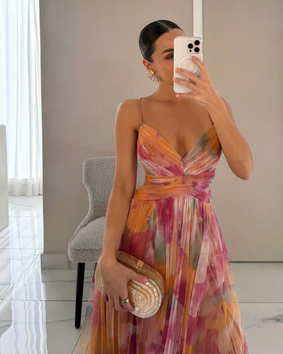 Valentina - Bezauberndes Maxikleid mit Blumendruck