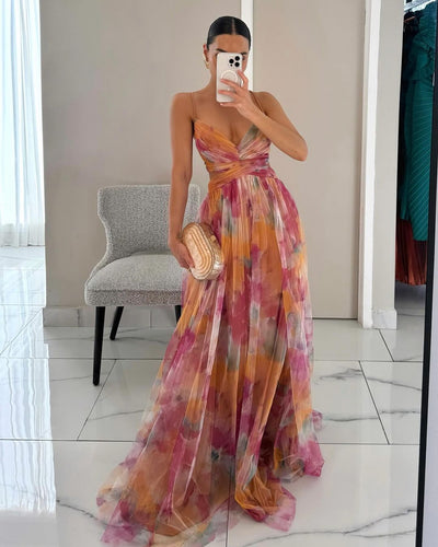 Valentina - Bezauberndes Maxikleid mit Blumendruck