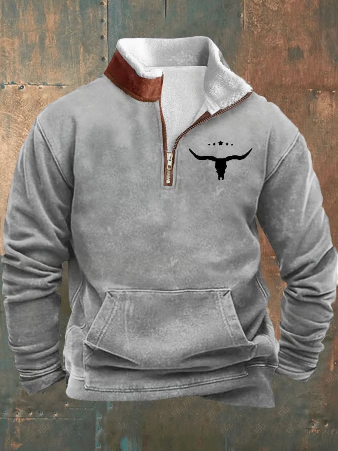 Daniel® | Herren Vintage Western Druck Langarm Sweatshirt