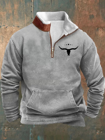 Daniel® | Herren Vintage Western Druck Langarm Sweatshirt