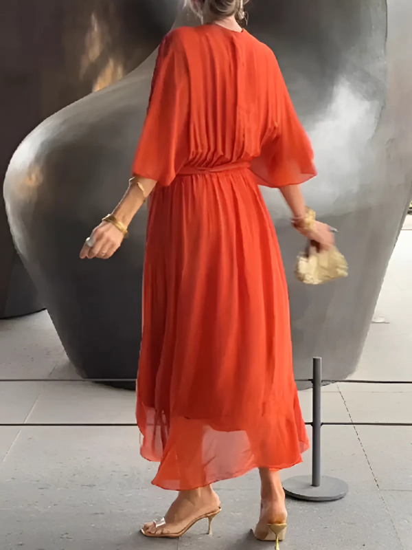 Bernadette® | Zeitlose Wickel Midi Kleid