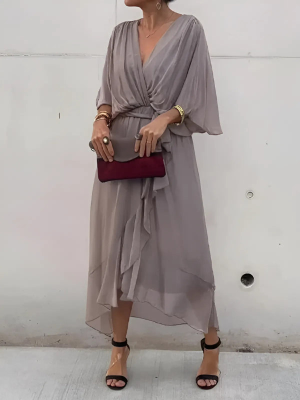 Bernadette® | Zeitlose Wickel Midi Kleid