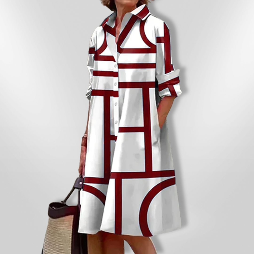 Niva® | Midikleid mit geometrischem Muster