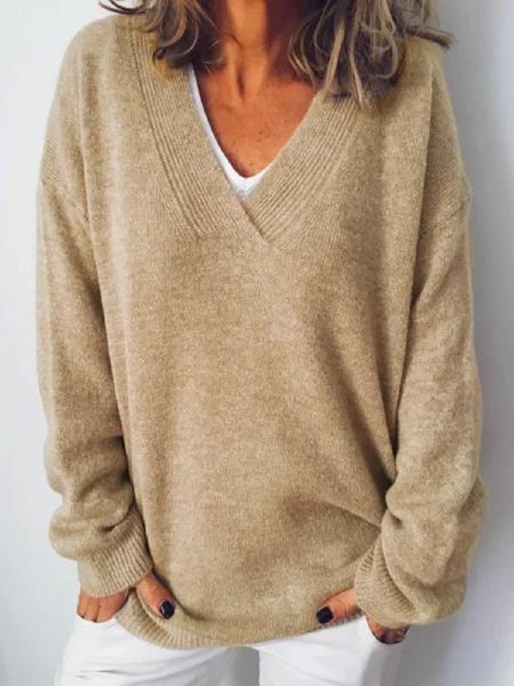 Monika® | V-Ausschnitt Cashmere Pullover