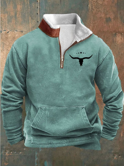 Daniel® | Herren Vintage Western Druck Langarm Sweatshirt