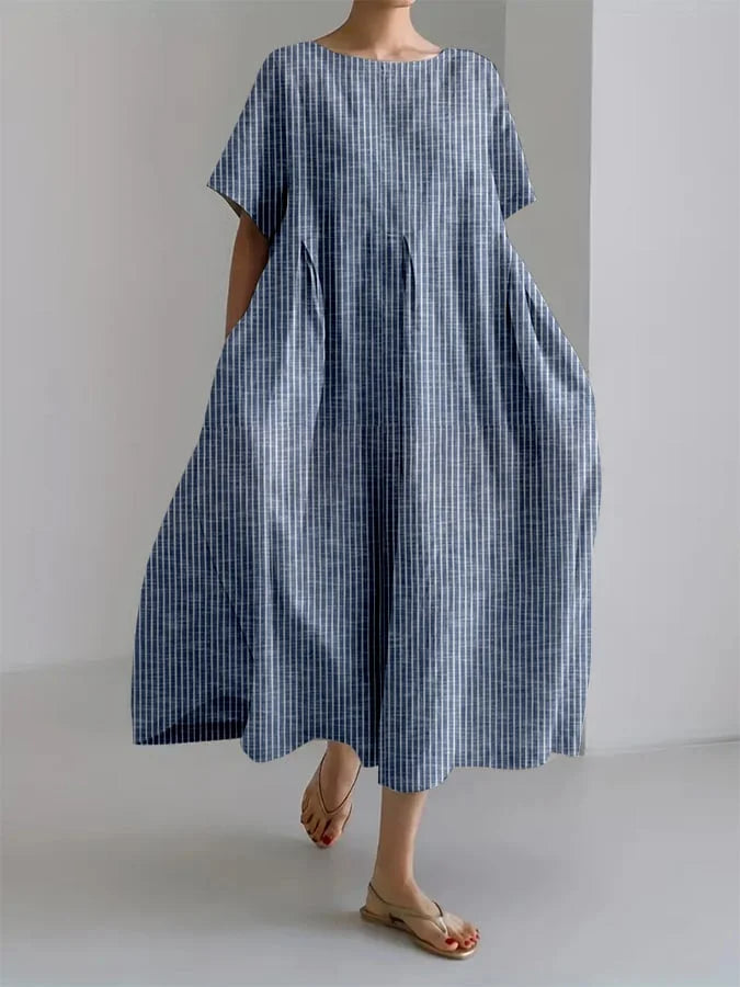 BIANCA | Lässiges Langarmkleid im Retro-Stil Komfortabel, Ideal für Alle Anlässe