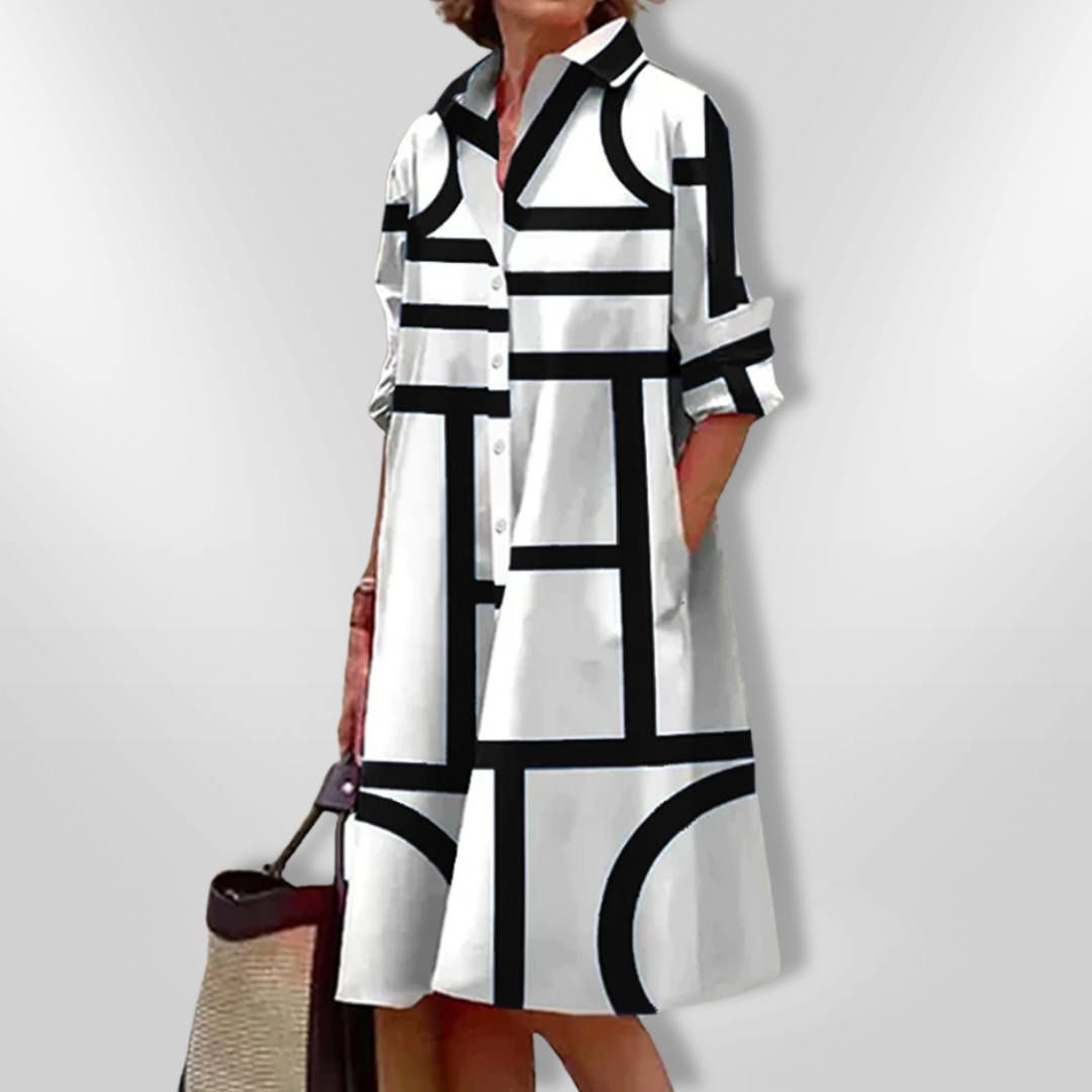 Niva® | Midikleid mit geometrischem Muster