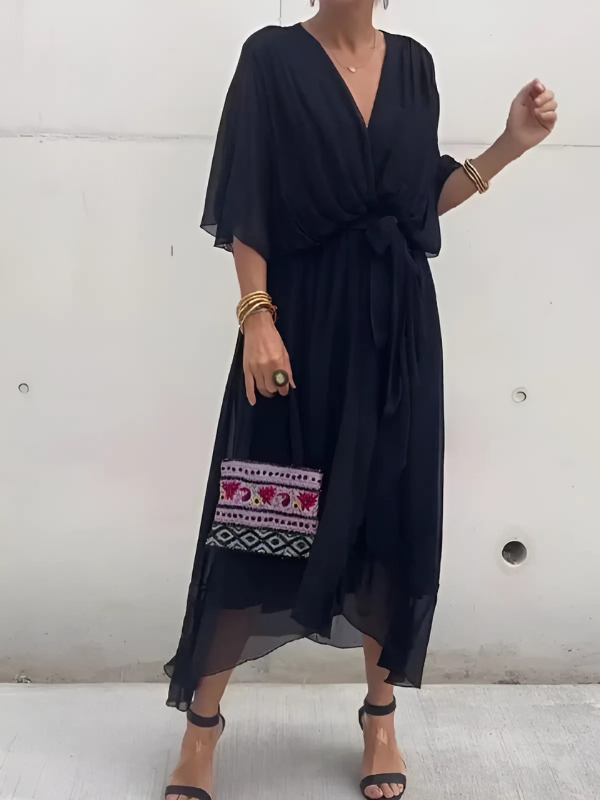 Bernadette® | Zeitlose Wickel Midi Kleid