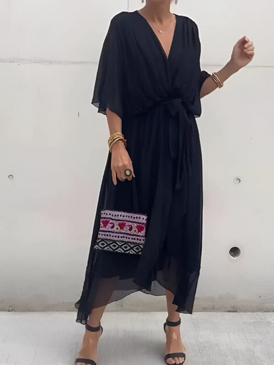 Bernadette® | Zeitlose Wickel Midi Kleid