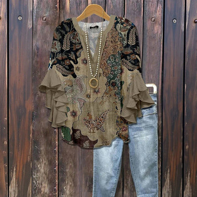 Mira® | Vintage-Patch-Bluse