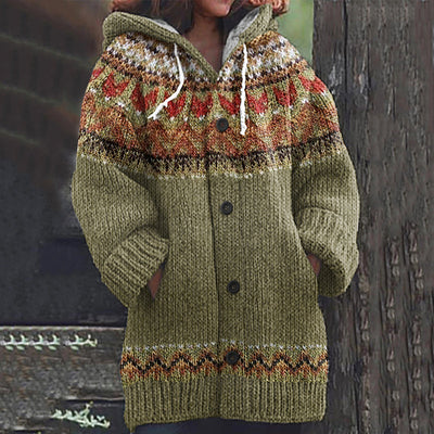 Oaky - Waldholz-Themen-Cardigan
