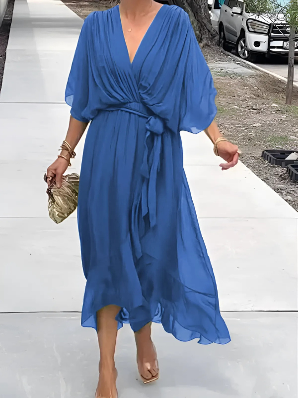 Bernadette® | Zeitlose Wickel Midi Kleid