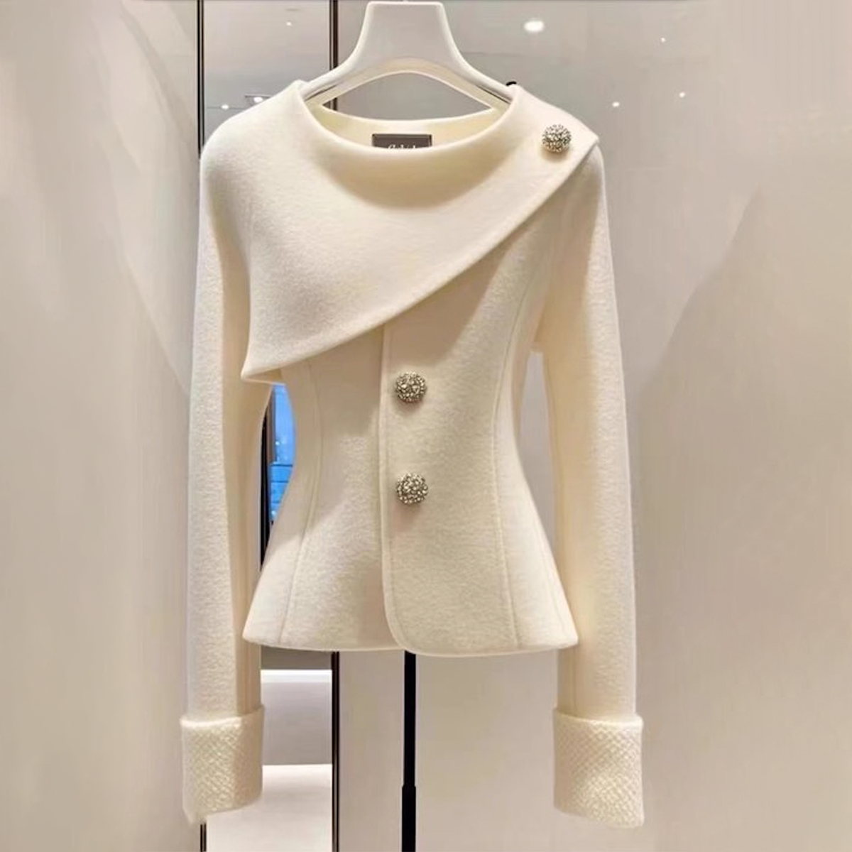 Alessandra® | Bequemer Weißer Pullover mit langen Ärmeln
