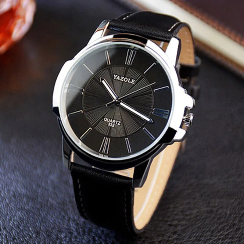 Arno® | Luxuriöse Blaues Glas Lederuhr™