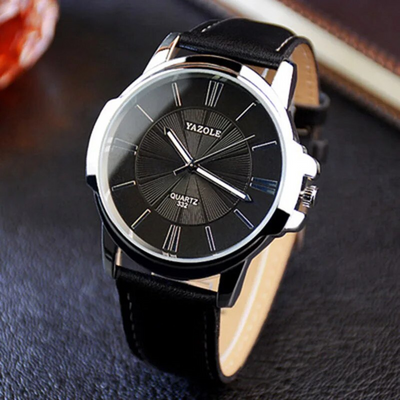 Arno® | Luxuriöse Blaues Glas Lederuhr™