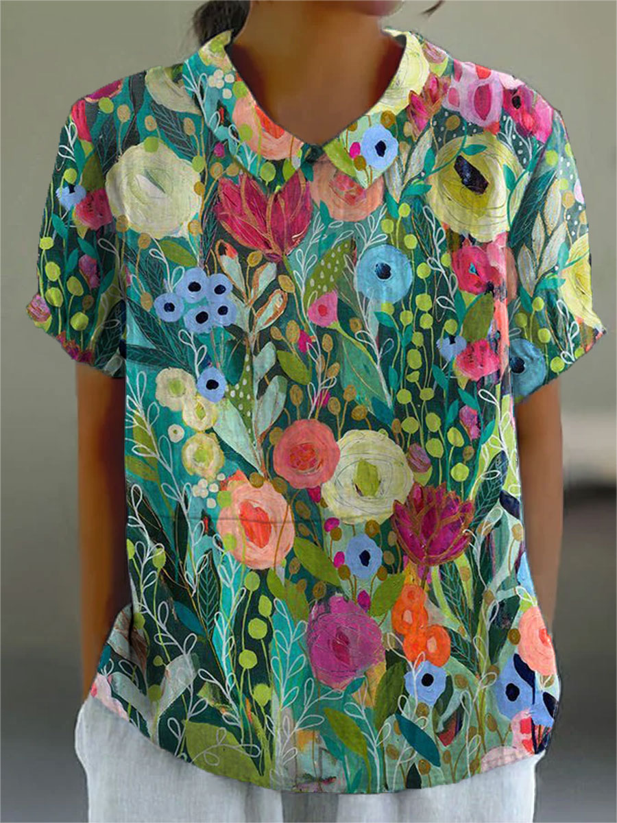 Clara® | Florales Aquarell-Shirt