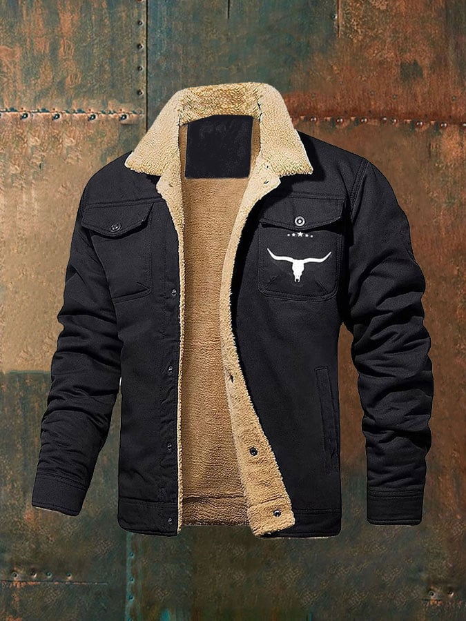 Marco® | Herren Retro Western Winter Fleecejacke