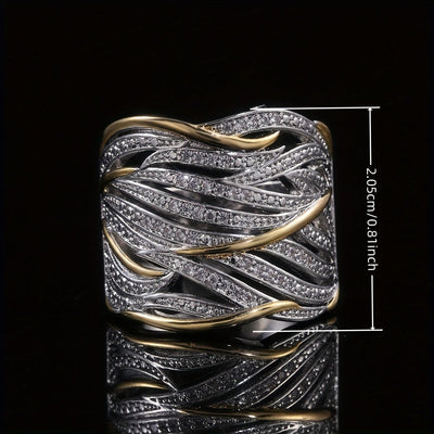 Elva® | Eleganter mehrlagiger gedrehter Ring
