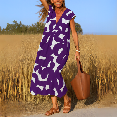 Winsemius™ | Fließendes Kleid mit V-Ausschnitt