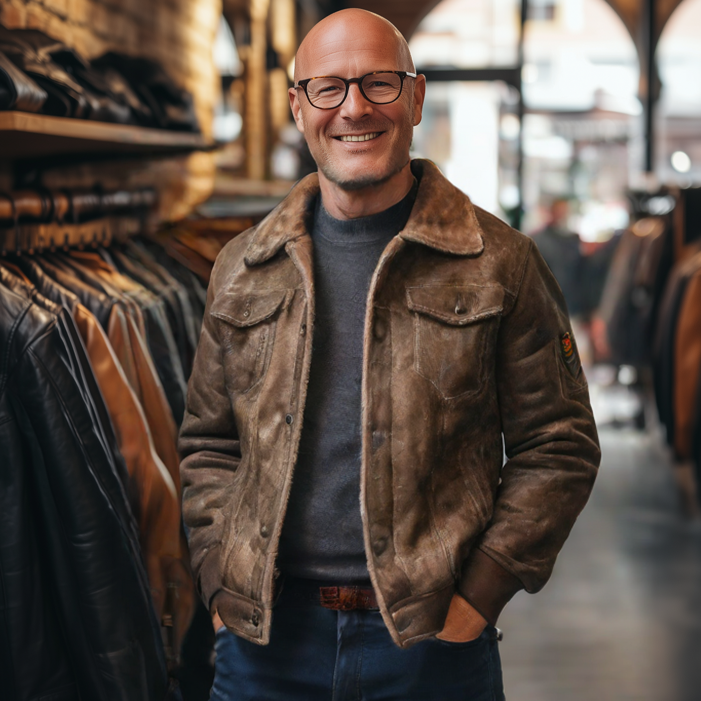 Sebastian® | Handgefertigte Lederjacke für Herren