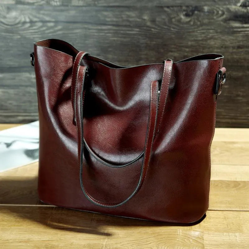 RINA® | Vintage-Ledertasche mit Schulterriemen