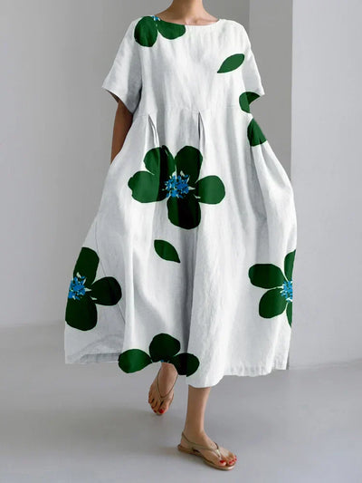 CATERINA | Ultra bequemes sommerlanges Kleid mit Blumenmuster, perfekt für sonnige Tage