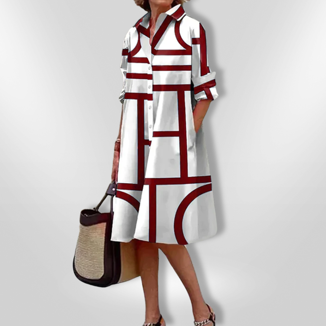 Niva® | Midikleid mit geometrischem Muster