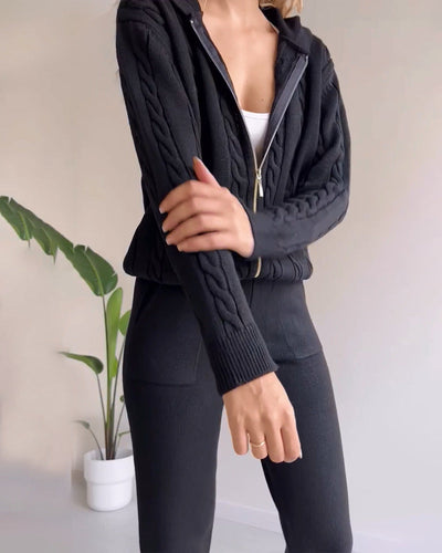 Ania® | Lässiges Twist-Jacquard-Zweiteiler-Set