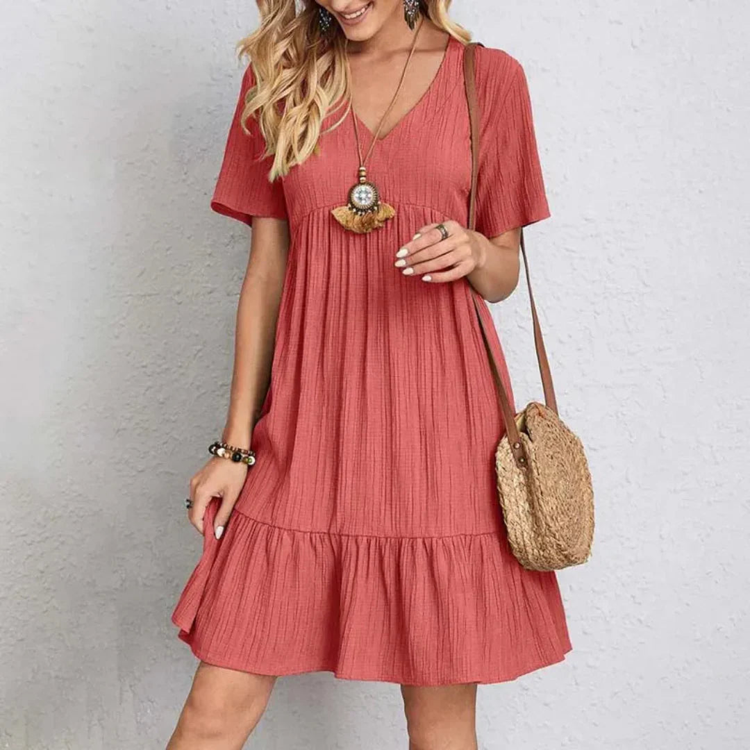 Elske™ | Elegante V-hals Mini Jurk