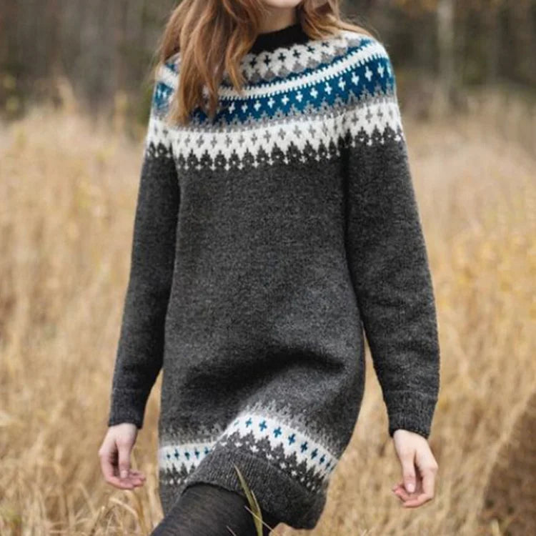 SARAH® | PULLOVER MIT LANGEN ÄRMELN UND DRUCK